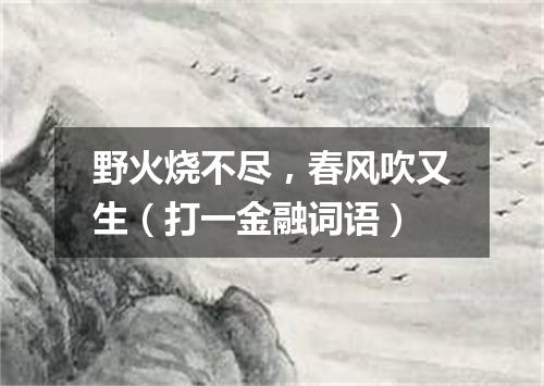 野火烧不尽，春风吹又生（打一金融词语）