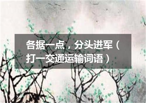 各据一点，分头进军（打一交通运输词语）
