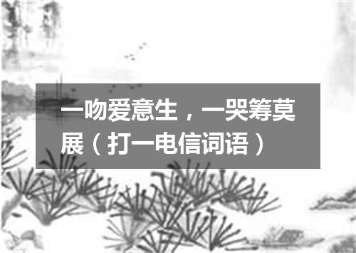 一吻爱意生，一哭筹莫展（打一电信词语）