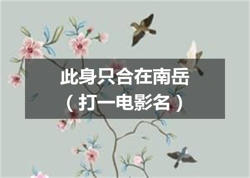此身只合在南岳（打一电影名）