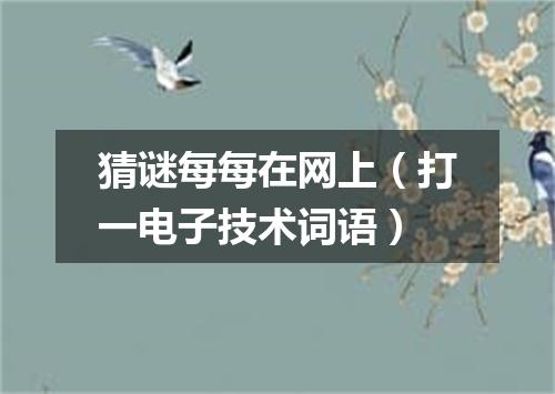 猜谜每每在网上（打一电子技术词语）