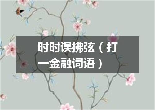 时时误拂弦（打一金融词语）