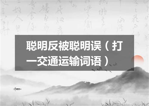 聪明反被聪明误（打一交通运输词语）