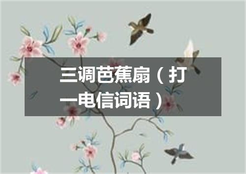 三调芭蕉扇（打一电信词语）