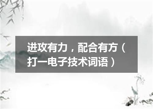 进攻有力，配合有方（打一电子技术词语）