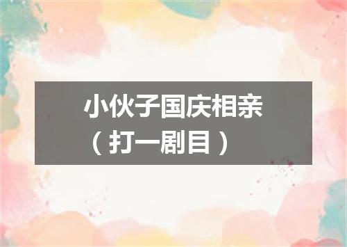 小伙子国庆相亲（打一剧目）