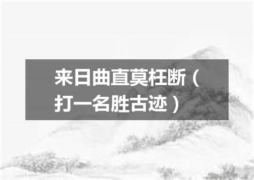 来日曲直莫枉断（打一名胜古迹）