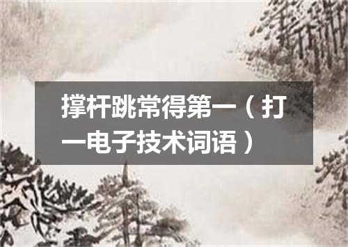 撑杆跳常得第一（打一电子技术词语）