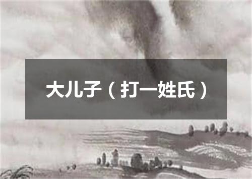 大儿子（打一姓氏）
