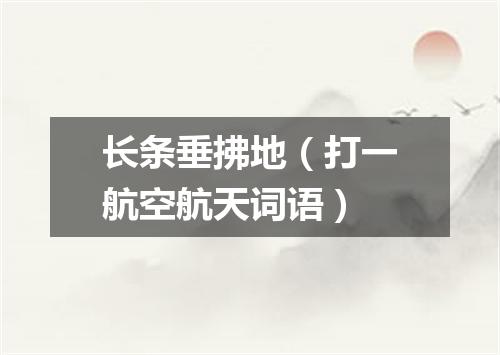 长条垂拂地（打一航空航天词语）