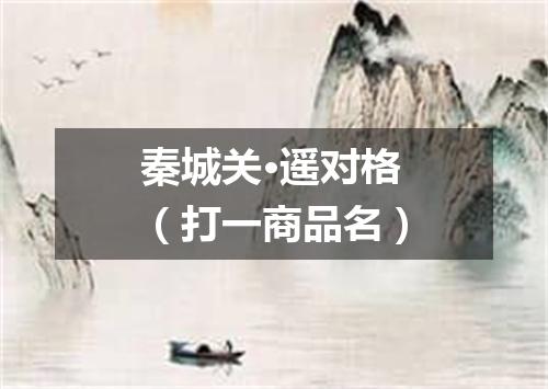 秦城关·遥对格（打一商品名）