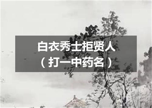 白衣秀士拒贤人（打一中药名）