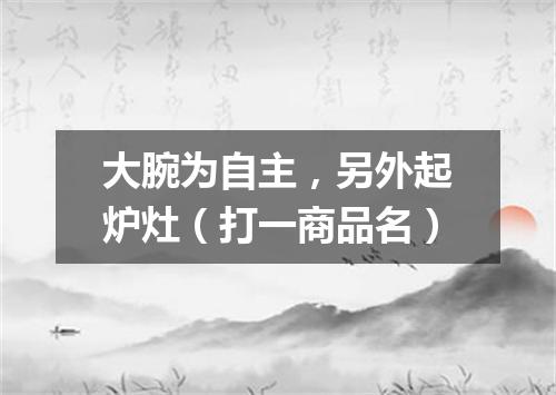 大腕为自主，另外起炉灶（打一商品名）