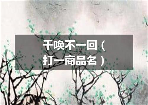 千唤不一回（打一商品名）