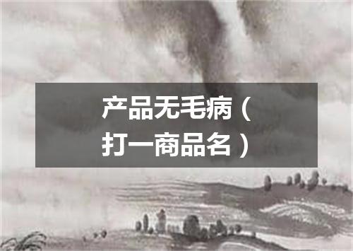 产品无毛病（打一商品名）
