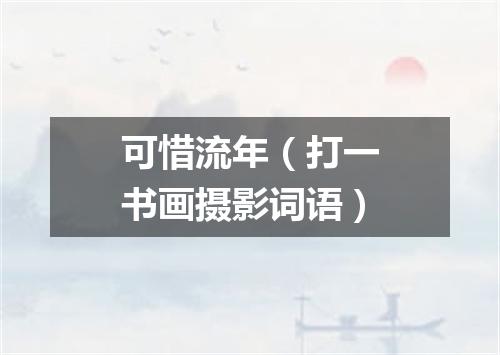 可惜流年（打一书画摄影词语）
