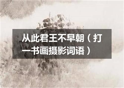 从此君王不早朝（打一书画摄影词语）