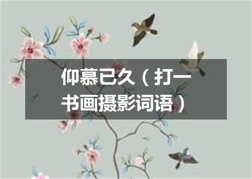 仰慕已久（打一书画摄影词语）