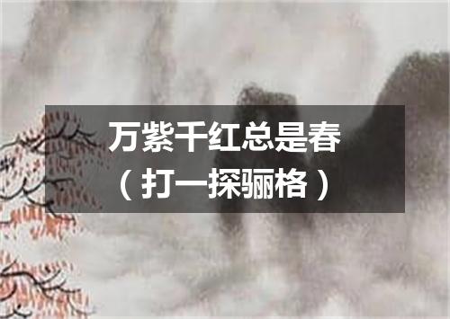万紫千红总是春（打一探骊格）