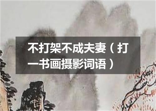 不打架不成夫妻（打一书画摄影词语）