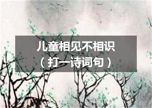 儿童相见不相识（打一诗词句）