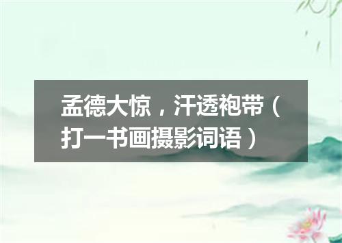 孟德大惊，汗透袍带（打一书画摄影词语）