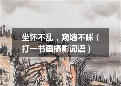 坐怀不乱，窥墙不睬（打一书画摄影词语）