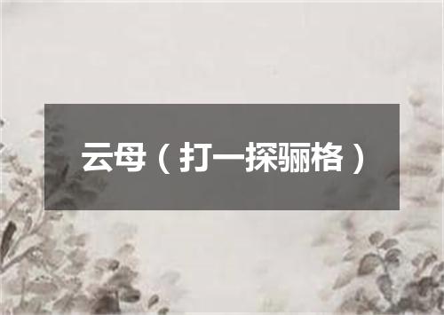 云母（打一探骊格）