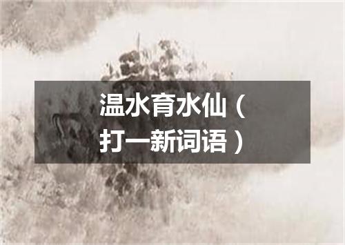 温水育水仙（打一新词语）