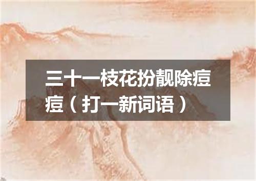 三十一枝花扮靓除痘痘（打一新词语）