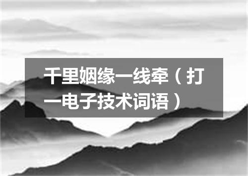 千里姻缘一线牵（打一电子技术词语）