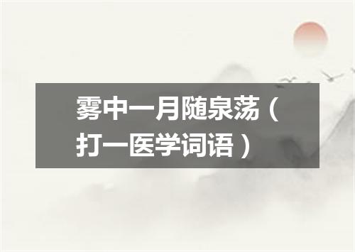 雾中一月随泉荡（打一医学词语）
