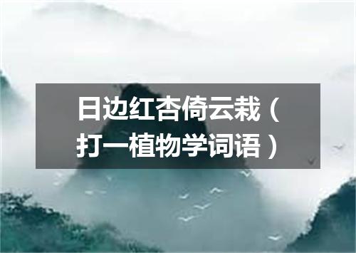 日边红杏倚云栽（打一植物学词语）