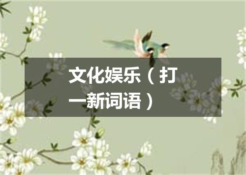 文化娱乐（打一新词语）