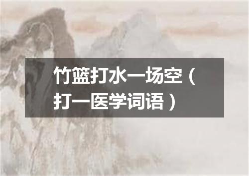竹篮打水一场空（打一医学词语）