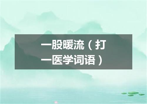 一股暖流（打一医学词语）