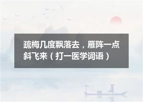疏梅几度飘落去，雁阵一点斜飞来（打一医学词语）