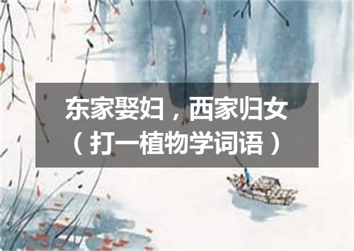 东家娶妇，西家归女（打一植物学词语）