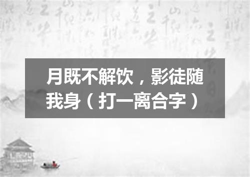 月既不解饮，影徒随我身（打一离合字）