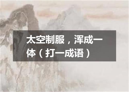 太空制服，浑成一体（打一成语）