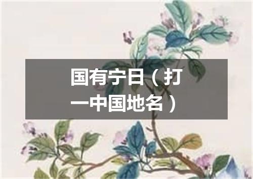 国有宁日（打一中国地名）