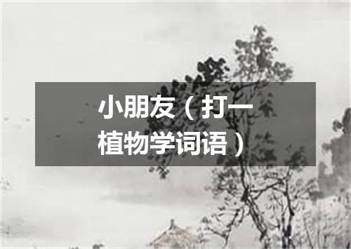 小朋友（打一植物学词语）