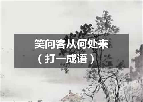 笑问客从何处来（打一成语）