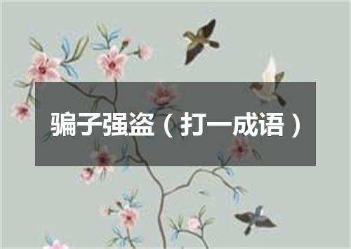 骗子强盗（打一成语）
