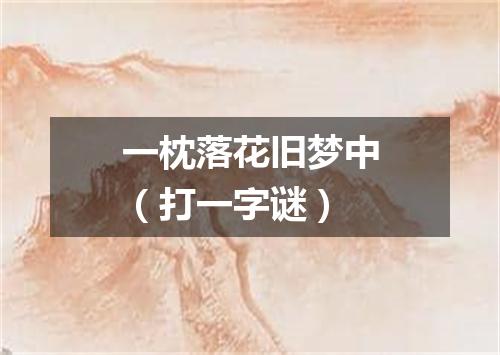 一枕落花旧梦中（打一字谜）