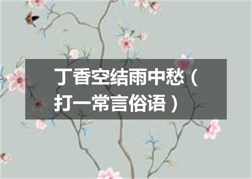丁香空结雨中愁（打一常言俗语）
