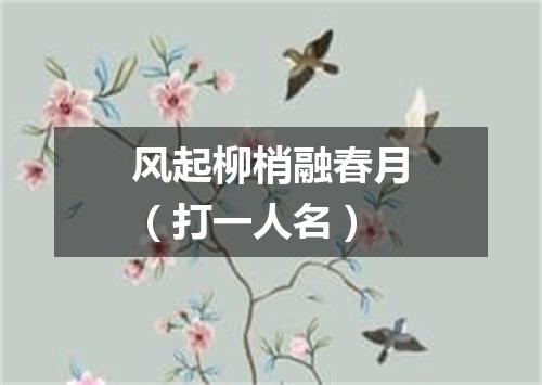 风起柳梢融春月（打一人名）