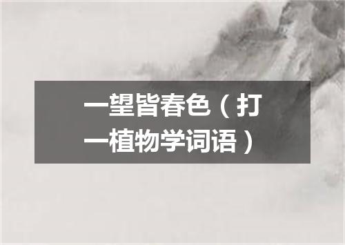 一望皆春色（打一植物学词语）