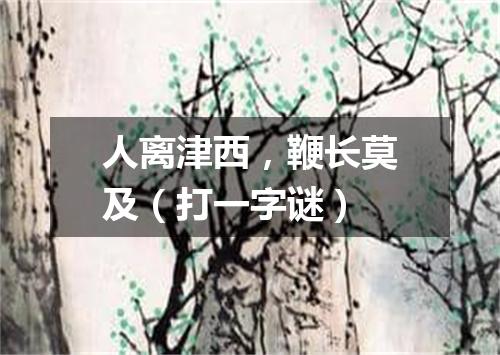 人离津西，鞭长莫及（打一字谜）