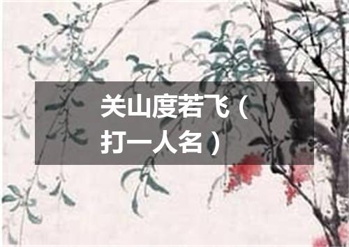 关山度若飞（打一人名）